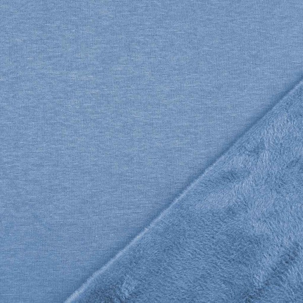 Alpenfleece Sweatstoff uni, jeansblau