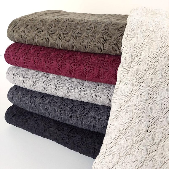 Strickstoff Zopfmuster Meterware, bordeaux Österreich