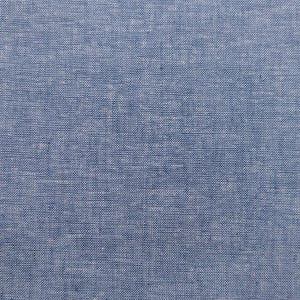 Halbleinen Leinen Baumwolle Webware uni, jeansblau meliert