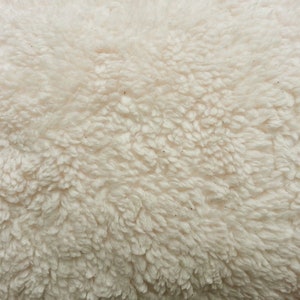 Cotton Teddy fleece/lambskin alike- natural white