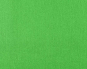 Tela de algodón unicolor, verde