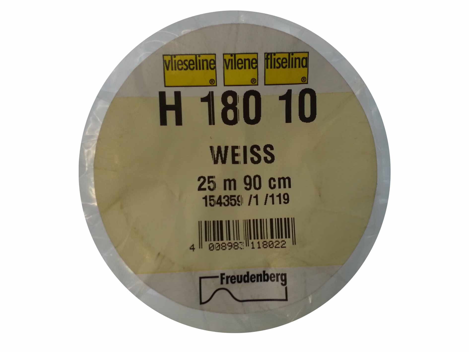 H180 aufbügelbares Vlies Freudenberg, weiß