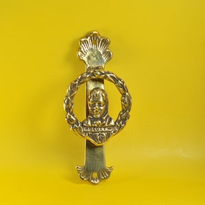 Front door knocker, Sir Walter Scott, brass door hardware