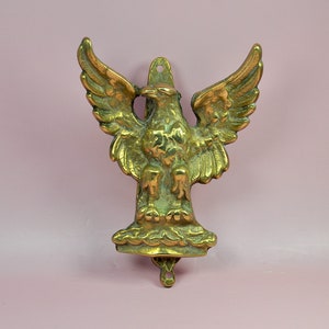 Vintage door knocker, brass eagle, front door decor