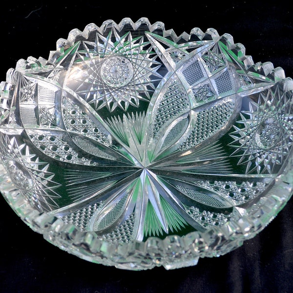 Vintage Crystal Bowl Etsy UK