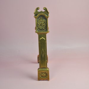 Grandfather Clock Ornament Vintage Brass Clock