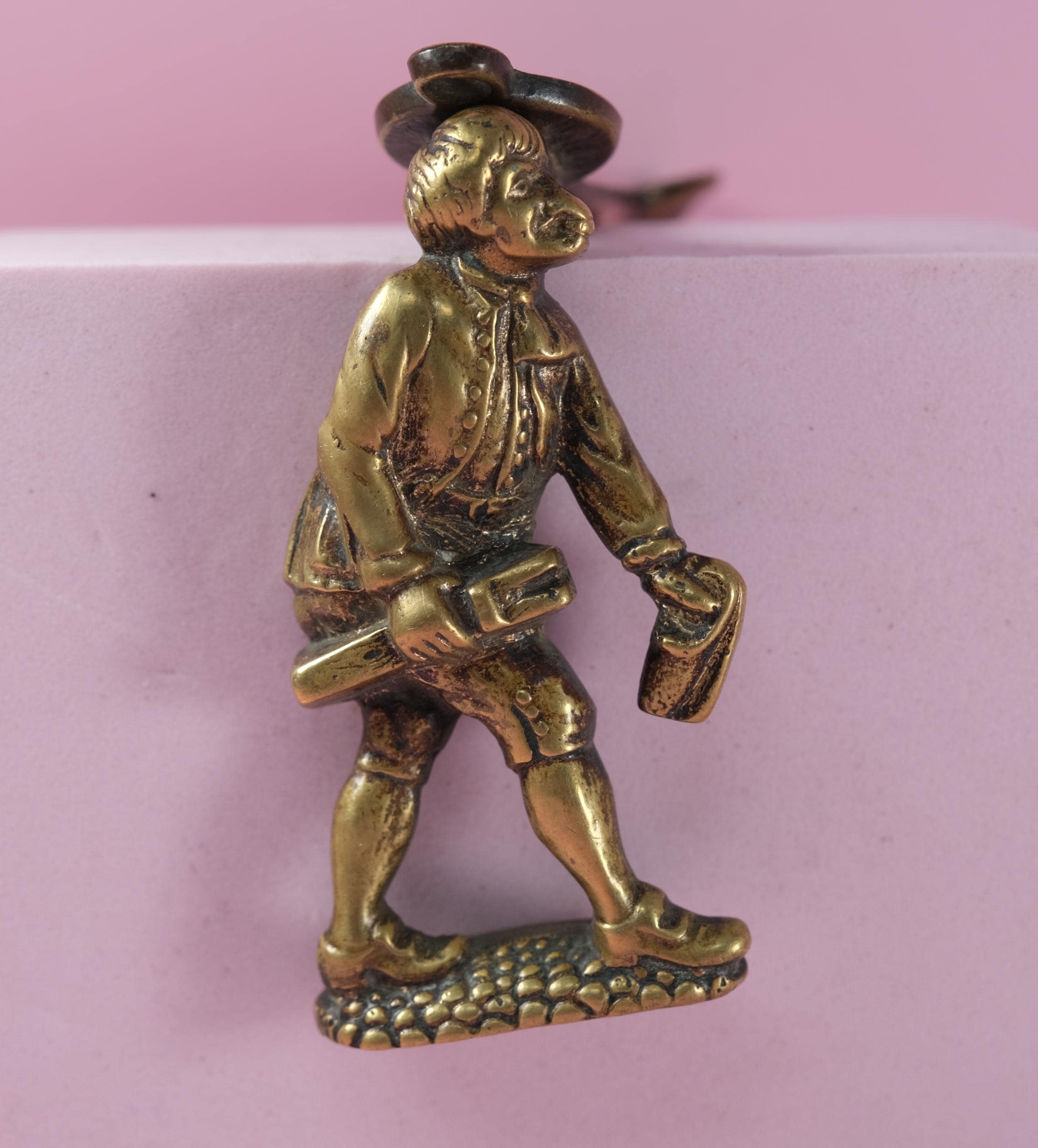 Vintage Brass Door Knocker of a Man Tom Crudd - Etsy