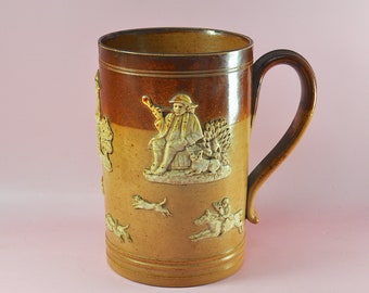 Tankard mug, Doulton Lambeth, harvest design