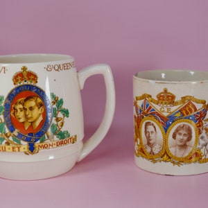 King George VI & Queen Elizabeth royal vintage cups