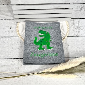 Jungen Zeugnismappe Dino Dinosaurier personalisiert