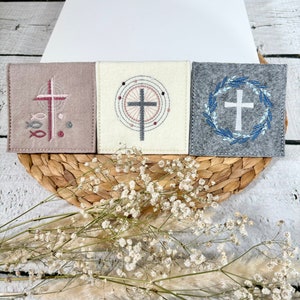 God's praise cover cross fish prayer book cover made of personalized felt image 4