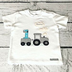 Jungen Geburtstagsshirt mit Zahl und Traktor Bulldog Bild 3
