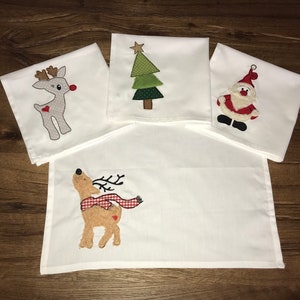 Weihnachtssäckchen Elch Rentier Hirsch Geschenkesäckchen mit Name Bild 2