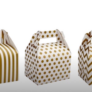 Geschenkebox Christbaumkugeln Plätzchen Weihnachtsplätzchen Verpackung gold/weiß 16 x 11,5 x 9 cm