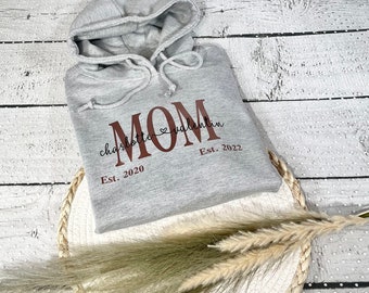 Hoodie Mama Mom Hoodie mit Namen personalisiertes Geschenk