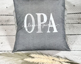 Kissen Opa personalisiert 40 x 40 cm Oma Mama Papa Namen