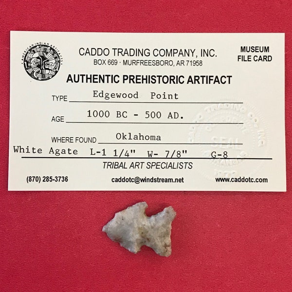 6459, Edgewood, Arrowhead, Indian Arrowhead, Indian, Artifact, Oklahoma, Native American, Agate, Authentic Arrowhead, Relic, FREE SHIP