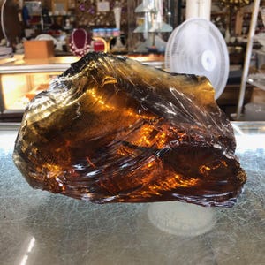 Brown, 8#, Aquarium, Rock, Slag Glass, Cullet, Sorcerer Stone, Landscaping, Sun Catcher, Garden, Art, FREE SHIP
