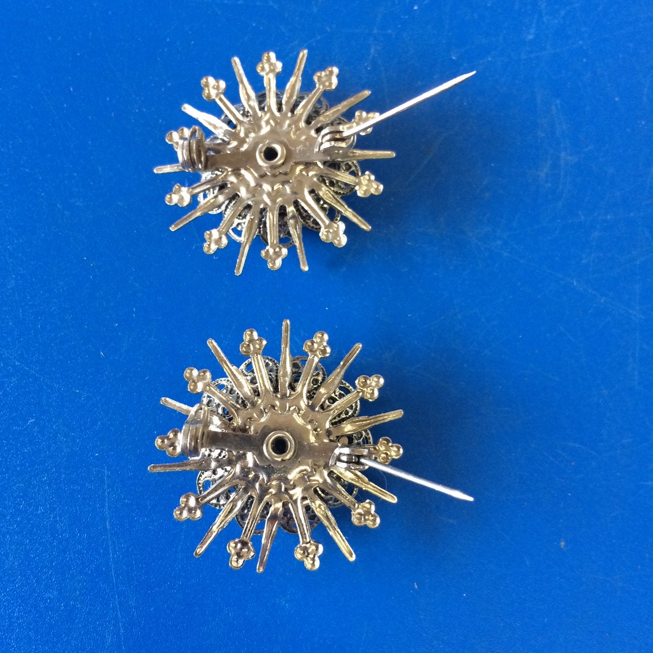 Vintage Collar Pin Set Vintage Cameo Blue Cameo Vintage Fur Etsy