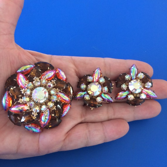 Vintage, Clip Earrings, Vintage Brooch, Clip On Ea