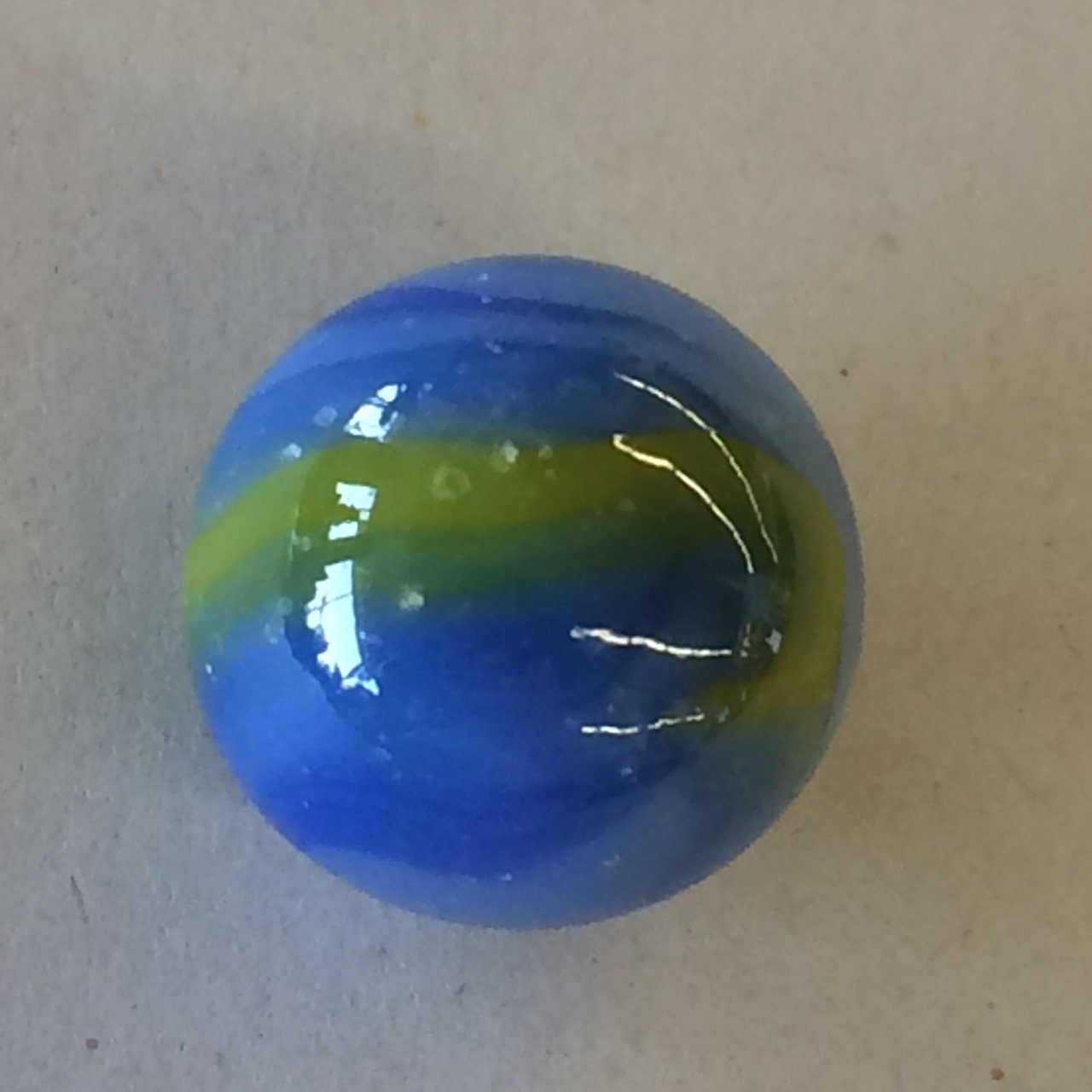 Collectibles Vaseline Glass Marble Old Marble Vaseline Glass Blue