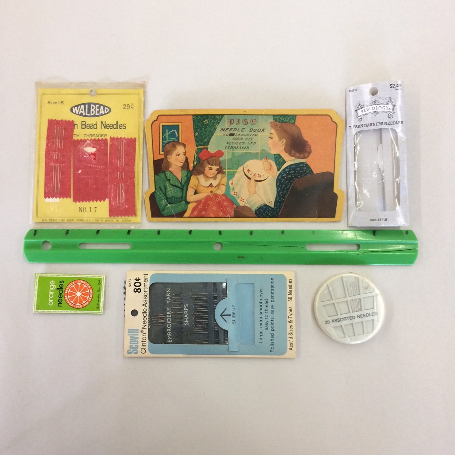 Vintage Sewing Needles Vintage Beading Needles Lot of 6 Etsy