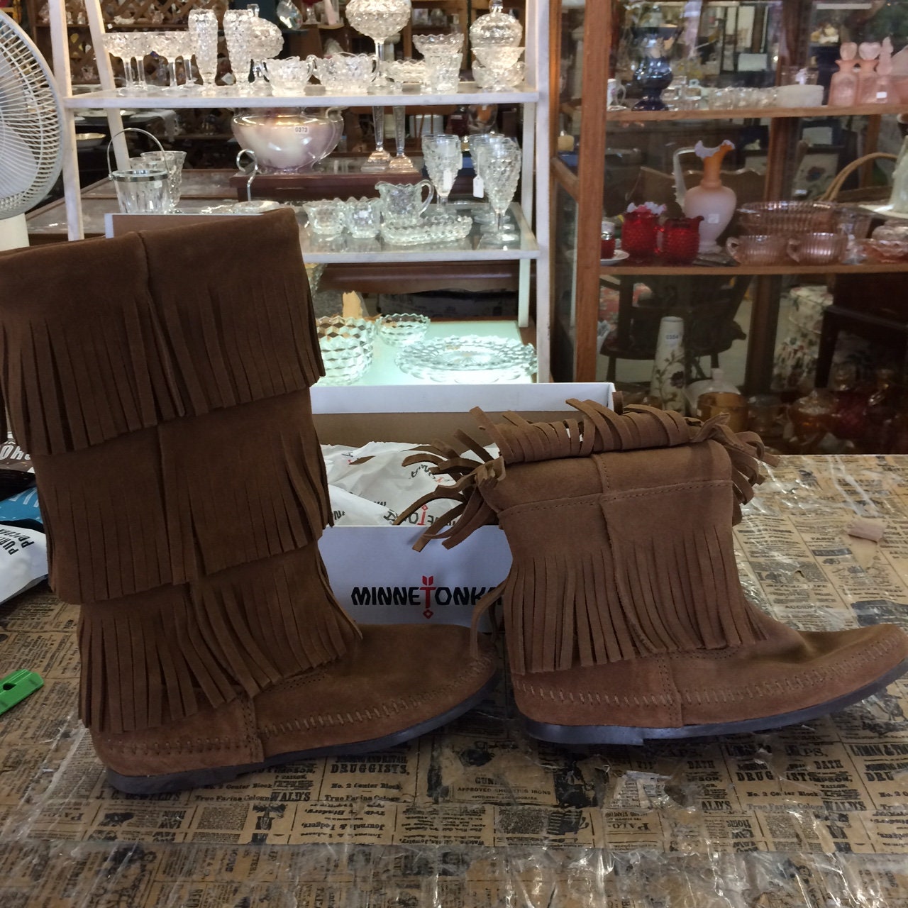 womens fringe boots size 11