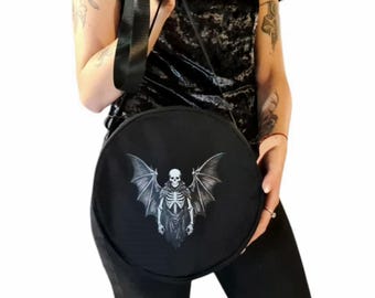 Medium goth bag, skull bag, gothic bag, skull purse