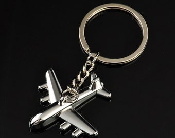 Keyring plane, key chain , stainless steel keyring, airplane pendant