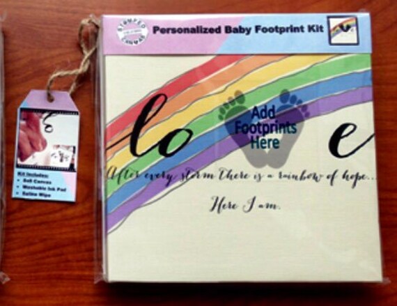 baby footprint canvas kit