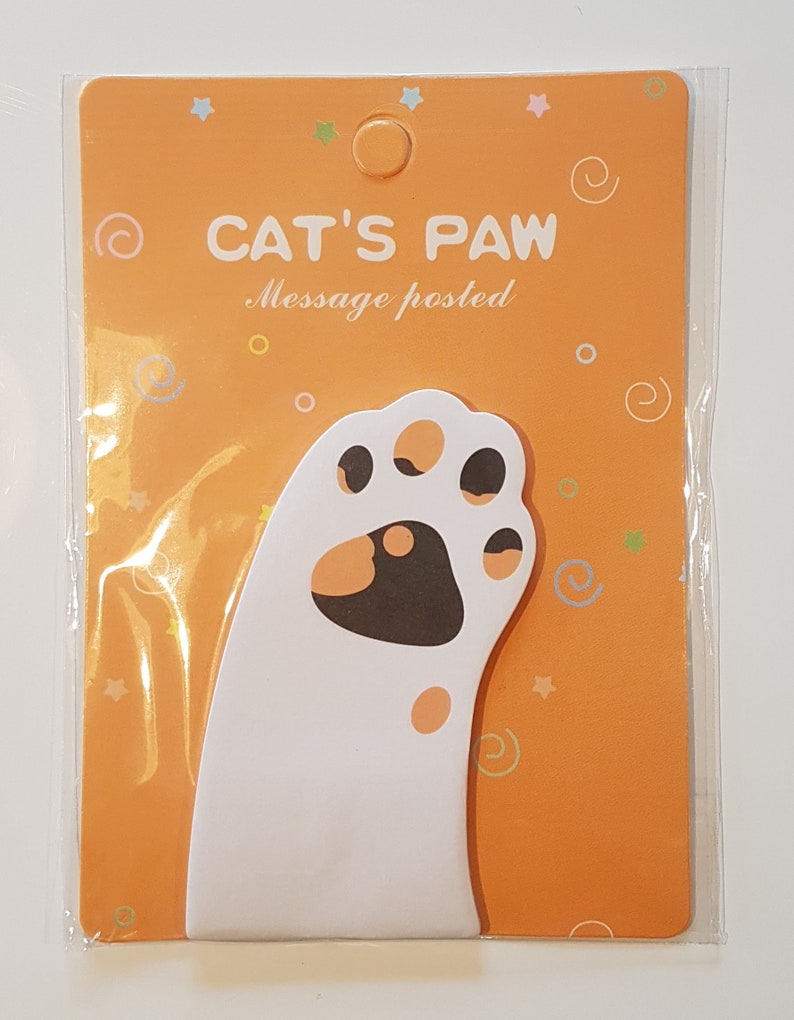 Sticky Notes cat paws detention notes