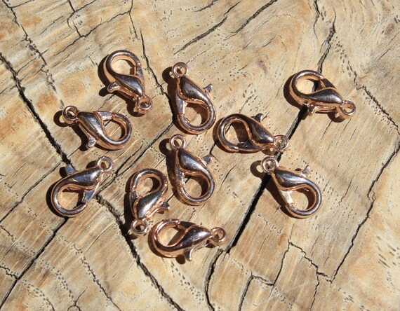 10x Schmuckverschluss Endkappe Karabiner 5 mm gold