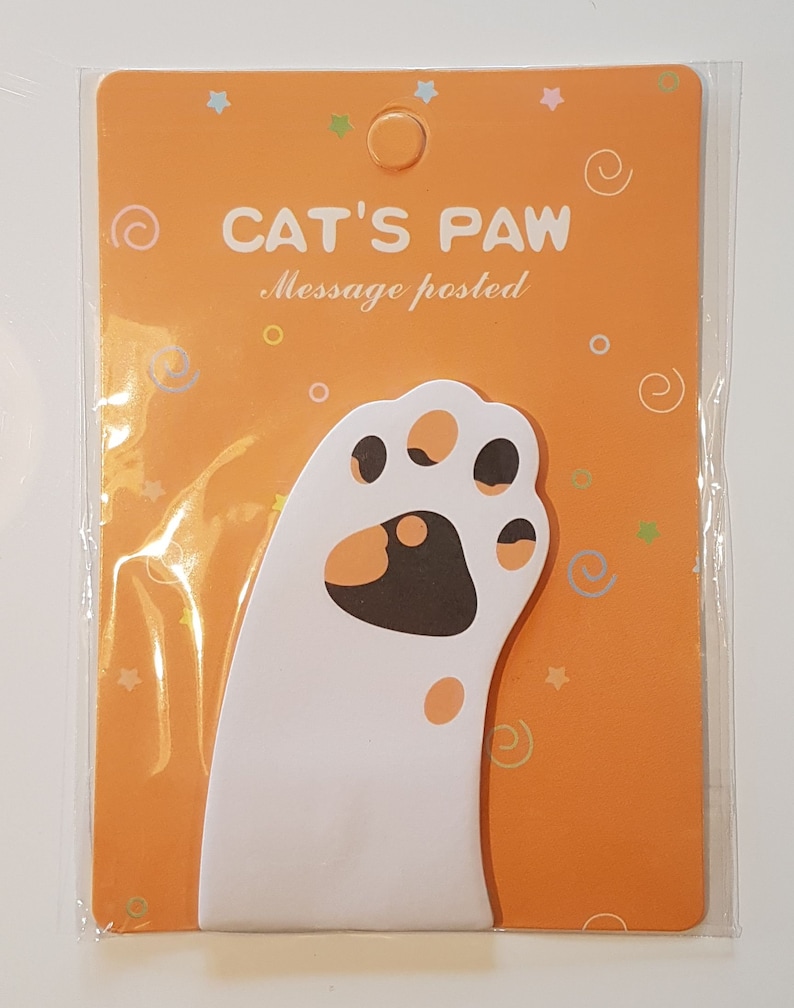 Sticky Notes cat paws detention notes