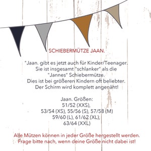 leichte Schiebermütze für Jungs und Männer, handmade, Jaan. Leinen, Sommer, Sonnenschutz image 3