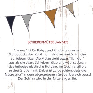 Schiebermütze aus Cord Jannes und Jaan, viele Farben und Größen Bild 4