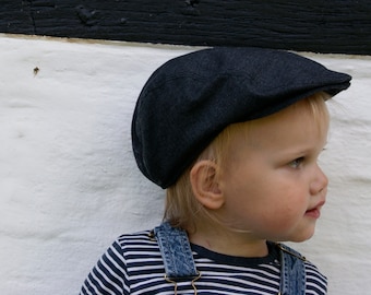 Sofortkauf, leichte Schiebermütze aus Leinen für Kinder, handmade, Sommer, Sonnenschutz