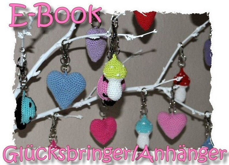 E-book crochet pattern pendant lucky charm image 2