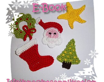 E-Book - Crochet Pattern - Christmas Appliques