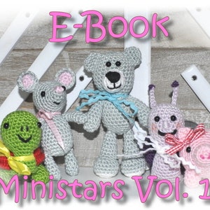 E-Book Crochet pattern Ministars 5 figures image 1
