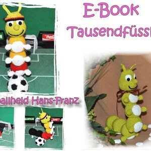 E-Book Häkelanleitung Tausendfüssler Fußball Bild 1