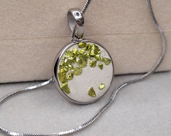 Concrete jewelry/concrete jewels/stainless steel necklace with concrete design/gift