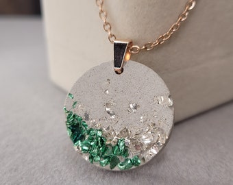 Betonnen sieraden/betonsieraden/RVS ketting met beton design/cadeau