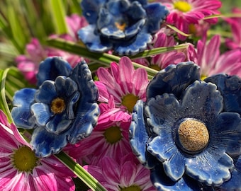 Flowers in a ceramic set