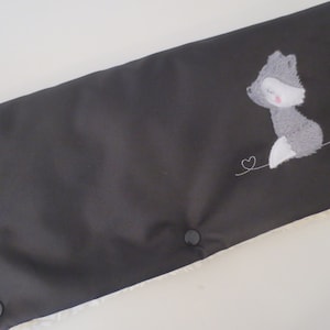 Kinderwagenmuff wasserabweisend Handwärmer Muff Schwarz &quot;Fuchs&quot;