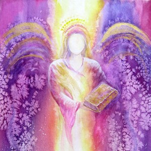 SilwiArtAtelier Erzengel Metatron (M2) Engelbild  Engelkarte xl / Wandbild Geschenkidee Schutzengelbild archangel angel guardian angel