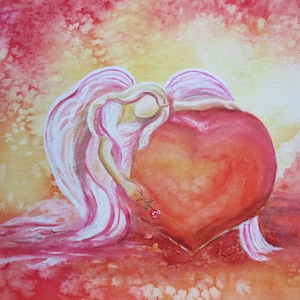 SilWi-Art-Atelier Quadro Angelo Arcangelo Chamuel 20 x 28 cm Regalo Ospite Regalo di Nozze Matrimonio Amore Angelo Custode Immagine per Personalizzazione