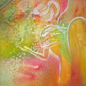 SilwiArtAtelier angel picture guardian angel light and security guardian angel digital file- jpg.Digital file instant download