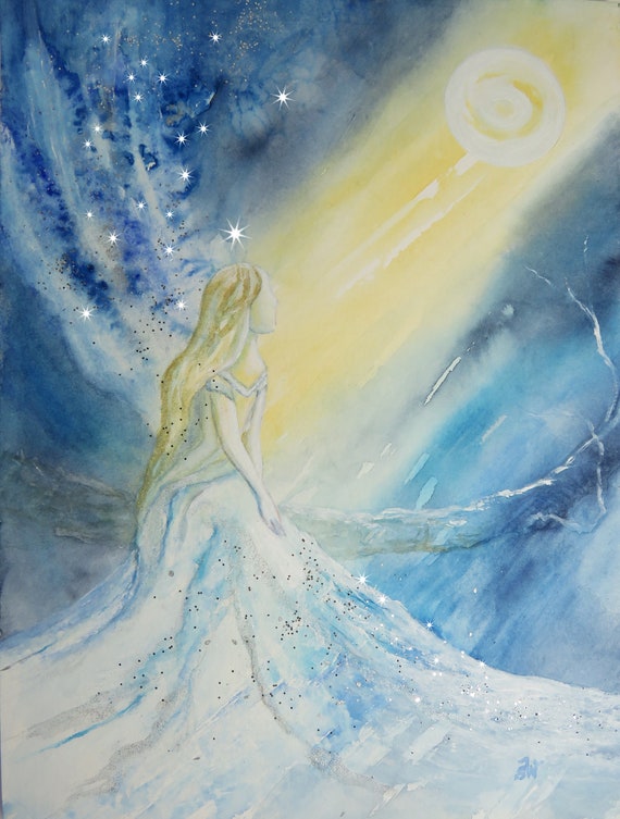 大天使ハニエルのデジタル ファイル jpg. SilwiArt アトリエ天使の絵