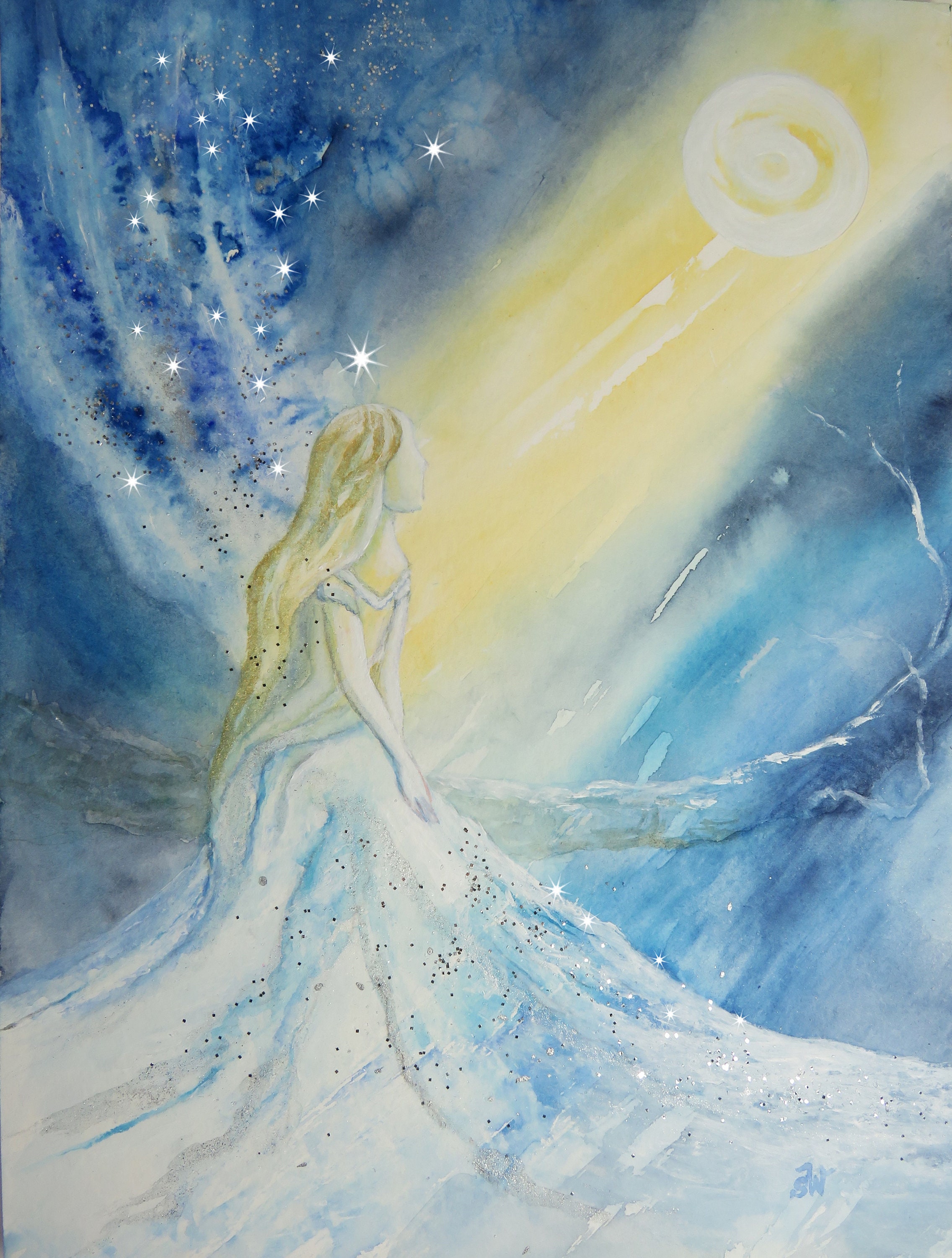 大天使ハニエルのデジタル ファイル jpg. SilwiArt アトリエ天使の絵