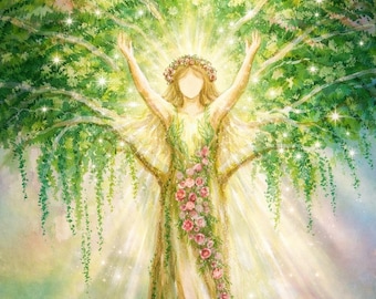 Archangel Ariel - Guardian Angel Picture by SilWi-Art Protector of Nature / Environment Angel Poster 20 x 30 cm Archangel Picture Guardian Angel